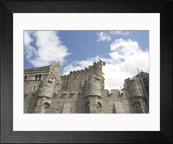 Framed Print : Europe, Belgium, Ghent. Gravensteen, the Castle of the Counts of Flanders, originally Framed Print : Europe, Belgium, Ghent. Gravensteen, the Castle of the Counts of Flanders, originally
