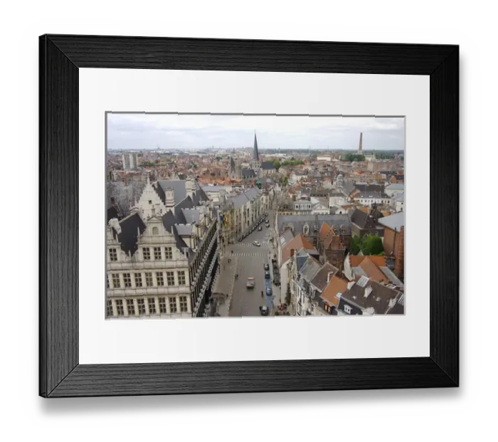 Framed Print : Europe, Belgium, Ghent. From the top of the belfry, a view of Ghent Framed Print : Europe, Belgium, Ghent. From the top of the belfry, a view of Ghent