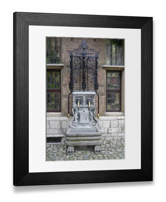 Framed Print : Europe, Belgium, Antwerp. A fountain at the Rubens House, where the painter lived Framed Print : Europe, Belgium, Antwerp. A fountain at the Rubens House, where the painter lived