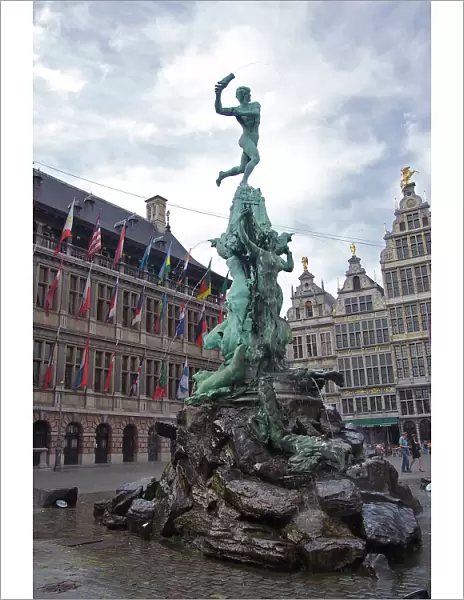 Europe, Belgium, Antwerp. Brabo Fountain