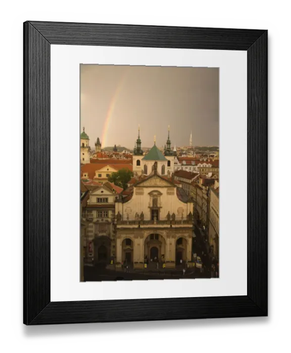 Framed Print : View from 14th Century Old Town Bridge Tower, Karluv Most (Charles Bridge) Historical