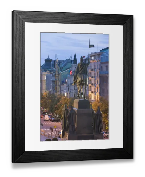 Framed Print : View from National Museum, top of Wenceslas Square, Historical Center of Prague-UNESCO Framed Print : View from National Museum, top of Wenceslas Square, Historical Center of Prague-UNESCO