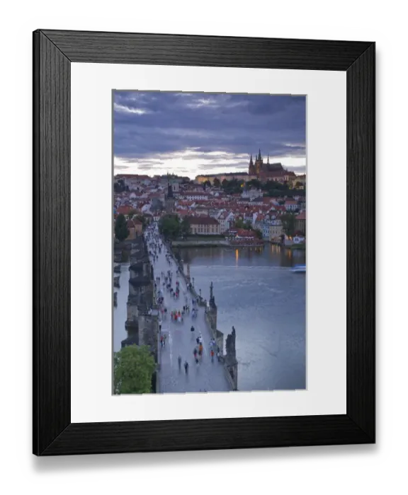 Framed Print : View from 14th Century Old Town Bridge Tower, Karluv Most (Charles Bridge) Historical Framed Print : View from 14th Century Old Town Bridge Tower, Karluv Most (Charles Bridge) Historical