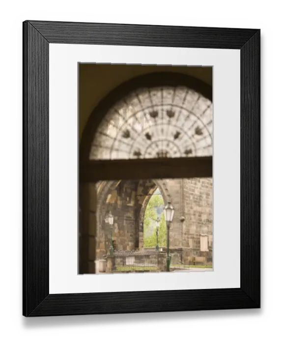 Framed Print : CZECH REPUBLIC, Prague. Ornate Grill in Doorway across from Charles Bridge, Historical Framed Print : CZECH REPUBLIC, Prague. Ornate Grill in Doorway across from Charles Bridge, Historical