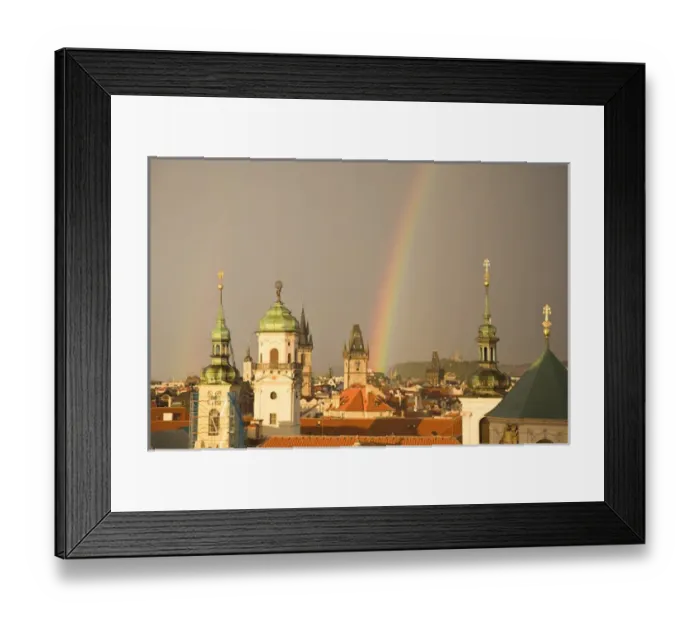 Framed Print : CZECH REPUBLIC, Prague. View of Pragues Old Town from 14th Century Old Town Bridge Tower Framed Print : CZECH REPUBLIC, Prague. View of Pragues Old Town from 14th Century Old Town Bridge Tower