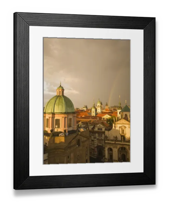 Framed Print : CZECH REPUBLIC, Prague. View of Pragues Old Town from 14th Century Old Town Bridge Tower Framed Print : CZECH REPUBLIC, Prague. View of Pragues Old Town from 14th Century Old Town Bridge Tower