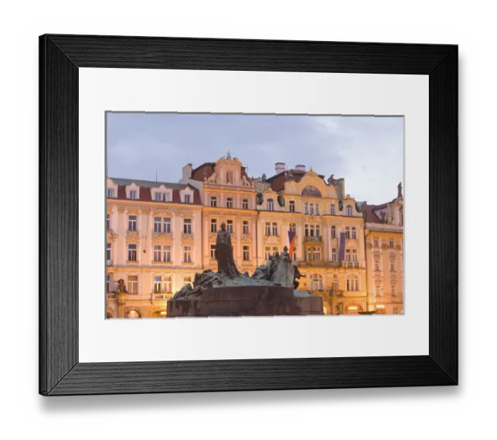 Framed Print : CZECH REPUBLIC, Prague. Jan Huss Monument on Old Town Square Framed Print : CZECH REPUBLIC, Prague. Jan Huss Monument on Old Town Square