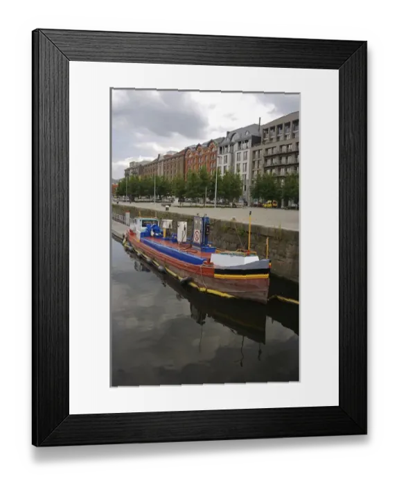 Framed Print : Europe, Belgium, Antwerp. A small boat fitted with fuel pumps for use by other vessels Framed Print : Europe, Belgium, Antwerp. A small boat fitted with fuel pumps for use by other vessels