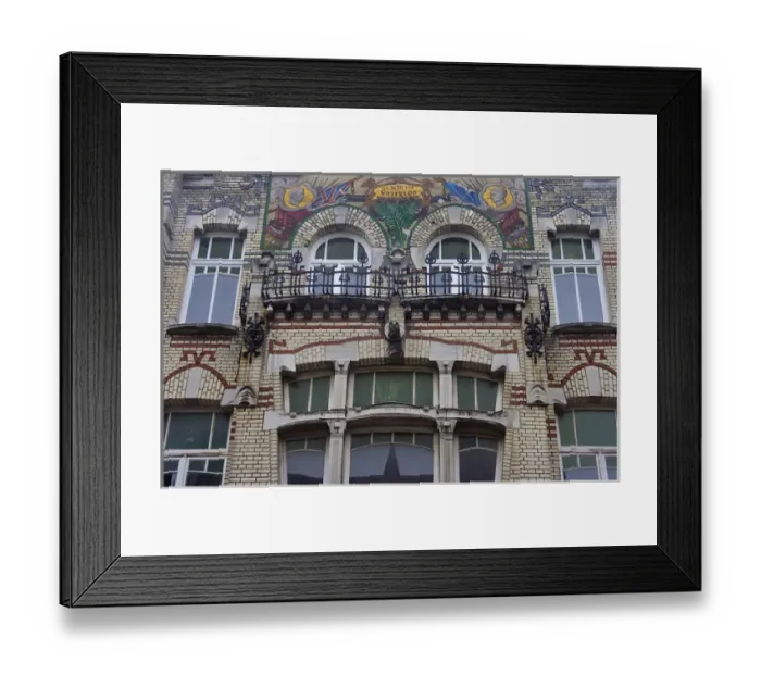 Framed Print : Europe, Belgium, Antwerp. The Battle of Waterloo house, one of the eye-catching Framed Print : Europe, Belgium, Antwerp. The Battle of Waterloo house, one of the eye-catching