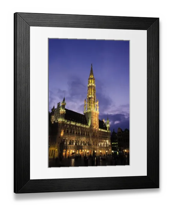 Framed Print : Belgium, Brussels, Grand Place, Hotel de Ville
