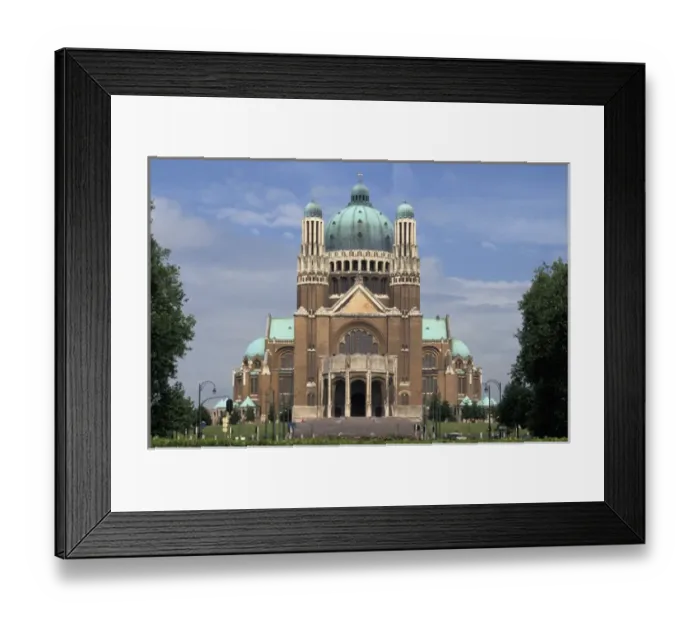 Framed Print : Europe, Belgium, Brussels. Basilique Nationale du Sacre Coeur