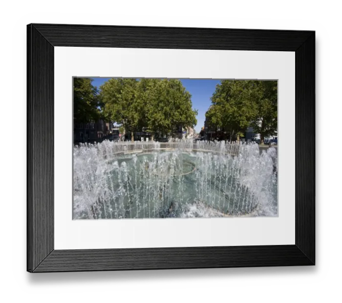 Framed Print : Liege, Belgium, fountain, traffic circle, Outremeuse Framed Print : Liege, Belgium, fountain, traffic circle, Outremeuse