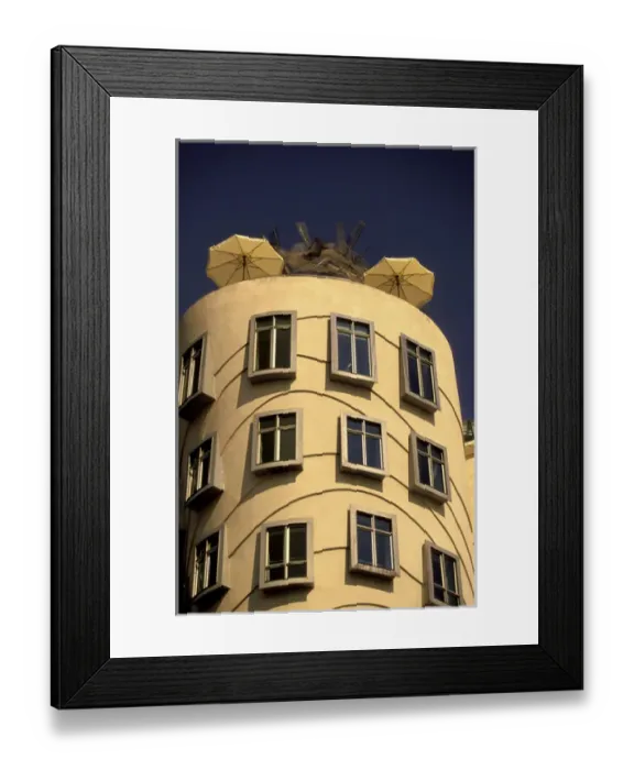 Framed Print : Europe, Czech Republic, Cent. Bohemia, Prague (Praha) Nove Mesto: The Dancing Building Framed Print : Europe, Czech Republic, Cent. Bohemia, Prague (Praha) Nove Mesto: The Dancing Building