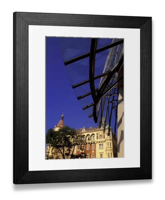 Framed Print : Europe, Czech Republic, Cent. Bohemia, Prague (Praha) Nove Mesto: Rasinova Nebrezi Framed Print : Europe, Czech Republic, Cent. Bohemia, Prague (Praha) Nove Mesto: Rasinova Nebrezi