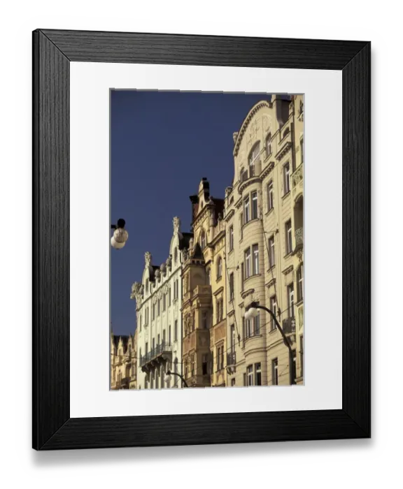 Framed Print : Europe, Czech Republic, Cent. Bohemia, Prague (Praha) Nove Mesto: Rasinova Nebrezi