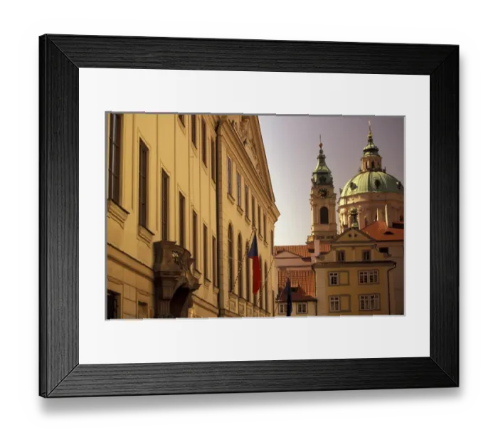 Framed Print : Europe, Czech Republic, Cent. Bohemia, Prague (Praha) Mala Strana: Czech Parliament and St