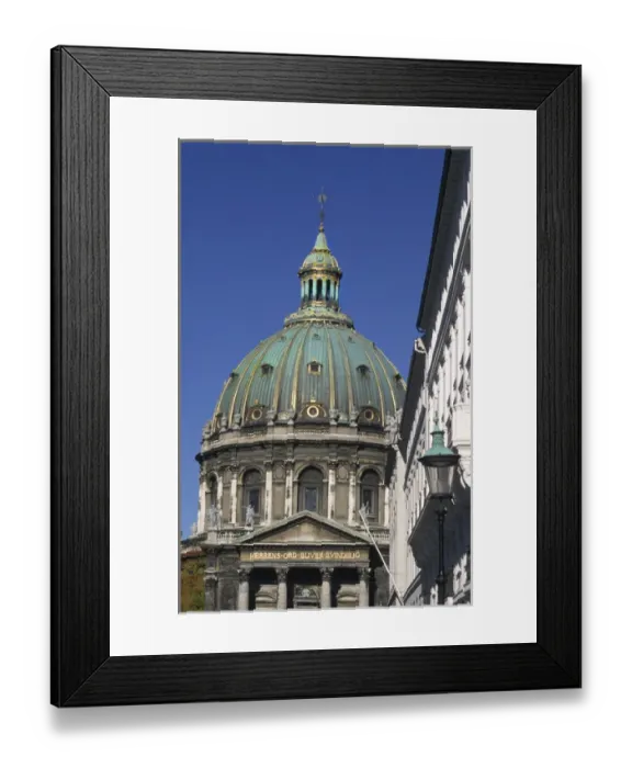 Framed Print : Life in Denmark with the Marmoa Kirken Church in Copenhagen Denmark