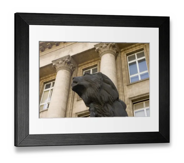 Framed Print : One of the lion statues in front of Sofia City Court (SSC), Bulgaria Framed Print : One of the lion statues in front of Sofia City Court (SSC), Bulgaria