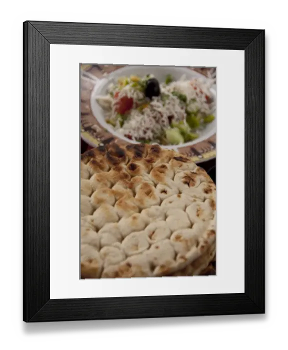 Framed Print : Bulgaria, Veliko Tarnovo. Typical Bulgarian lunch of fresh vegetable salad topped feta cheese Framed Print : Bulgaria, Veliko Tarnovo. Typical Bulgarian lunch of fresh vegetable salad topped feta cheese