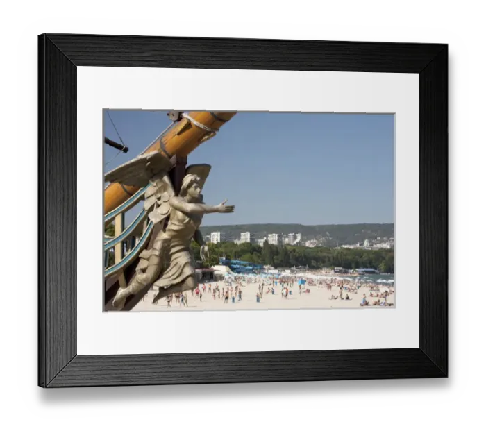 Framed Print : BLACKSEA23668_31AUG2009_BARTRUFF. CR2-Black Sea Riviera beach at Varna, Bulgaria visited