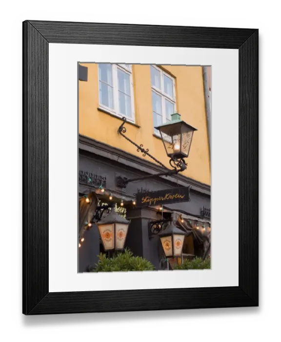 Framed Print : Denmark, Copenhagen, Nyhavn at Christmas Framed Print : Denmark, Copenhagen, Nyhavn at Christmas