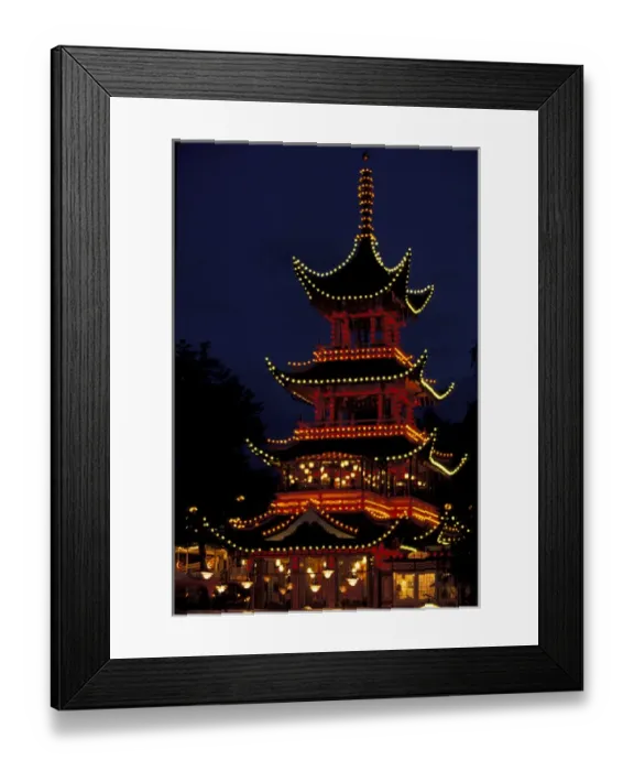 Framed Print : Denmark, Copenhagen Tivoli Amusement Park