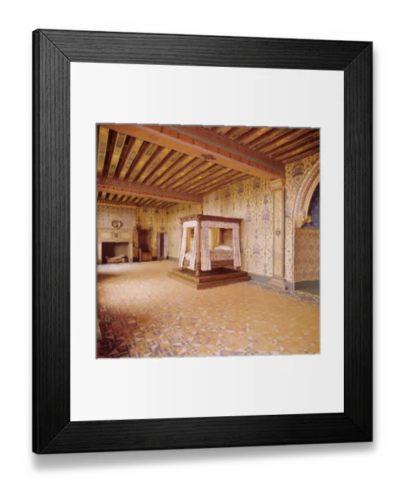 Framed Print : Blois Chateau, royal bedroom Francois I Wing, 16th c. France Framed Print : Blois Chateau, royal bedroom Francois I Wing, 16th c. France