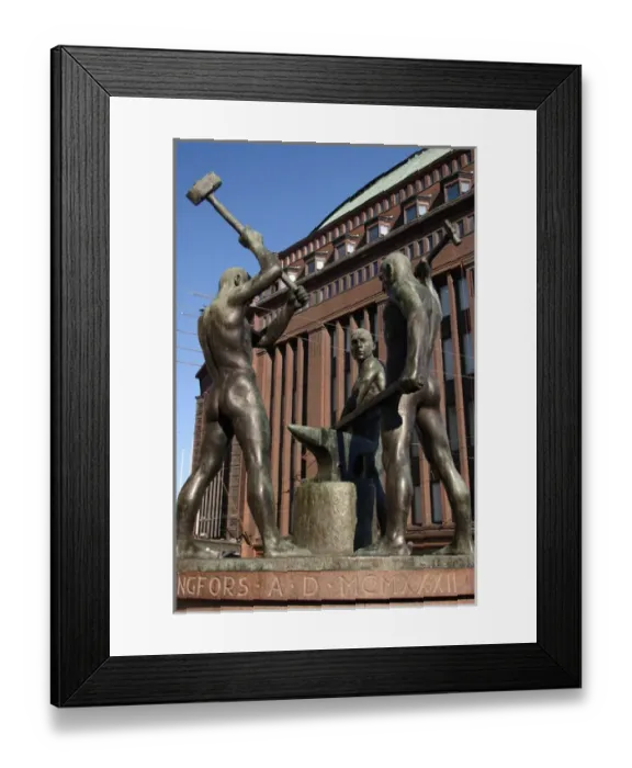 Framed Print : Europe, Finland, Helsinki. The Three Smiths statues in Three Smiths Square Framed Print : Europe, Finland, Helsinki. The Three Smiths statues in Three Smiths Square
