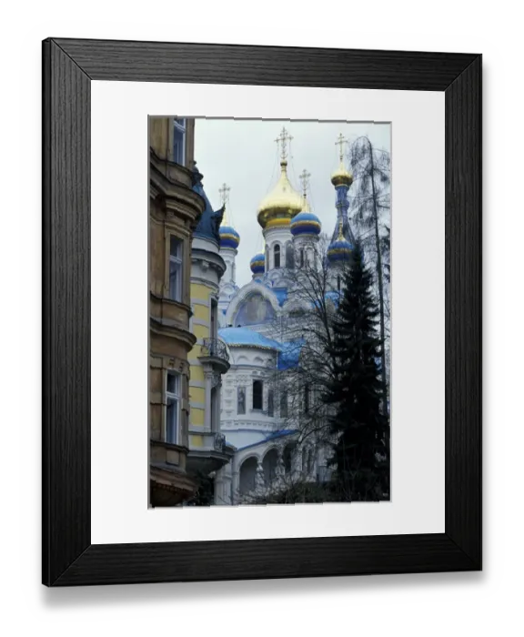 Framed Print : Europe, Czech Republic, Karlovy Vary (Karlsbad). Russian Orthodox church of St. Peter