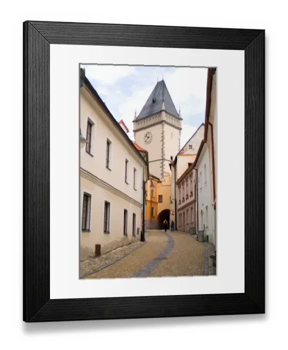 Framed Print : Old Town buildings in small city of Tabor in Center City in Czech Republic Framed Print : Old Town buildings in small city of Tabor in Center City in Czech Republic