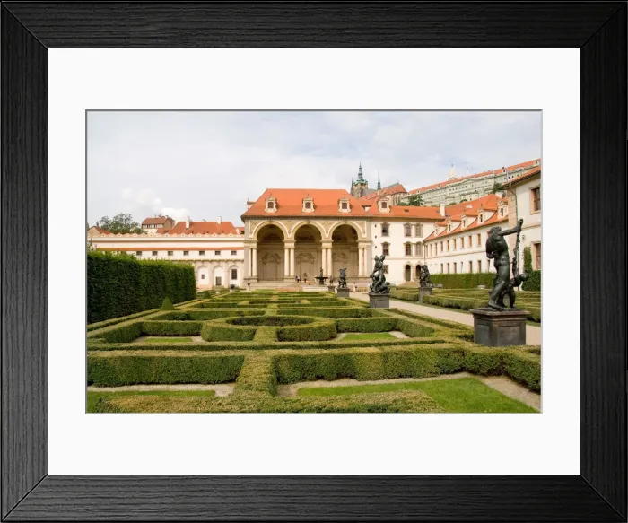 Framed Print : Beautiful gardens in the Wallenstein Gardens in the beautiful famous Old Town district Framed Print : Beautiful gardens in the Wallenstein Gardens in the beautiful famous Old Town district