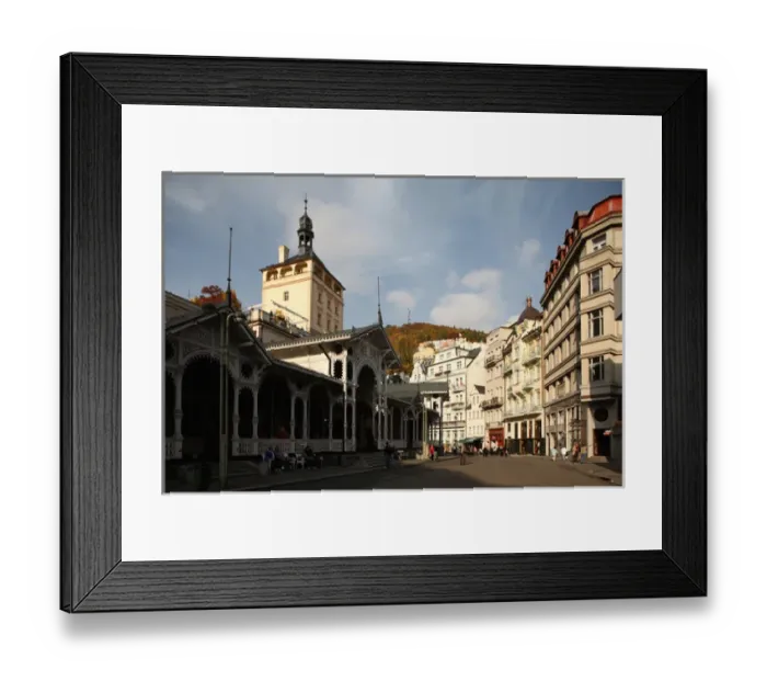 Framed Print : Europe, Czech Republic, Karlovy Vary. The Market Colonnade