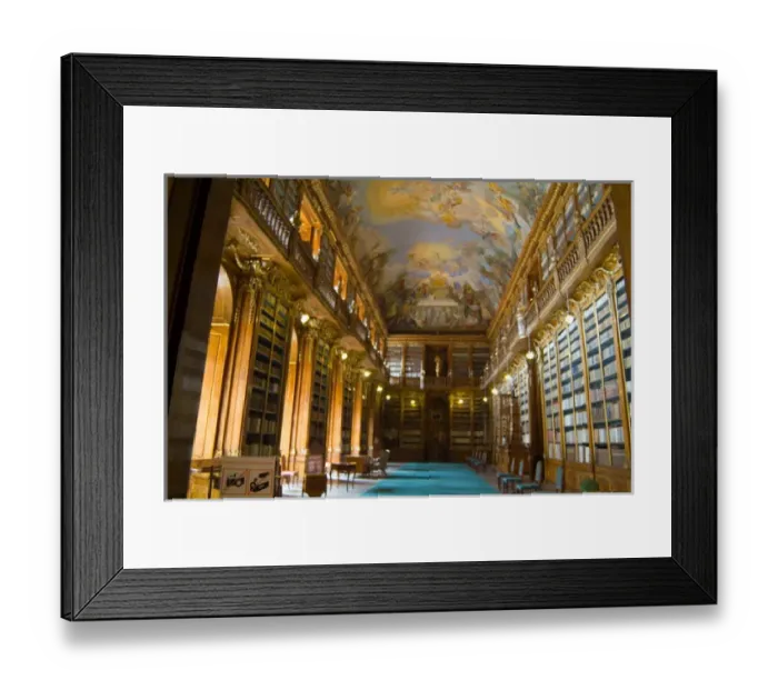 Framed Print : Fabulous beautiful historic Strahov Library with rare historical books in Prague Framed Print : Fabulous beautiful historic Strahov Library with rare historical books in Prague
