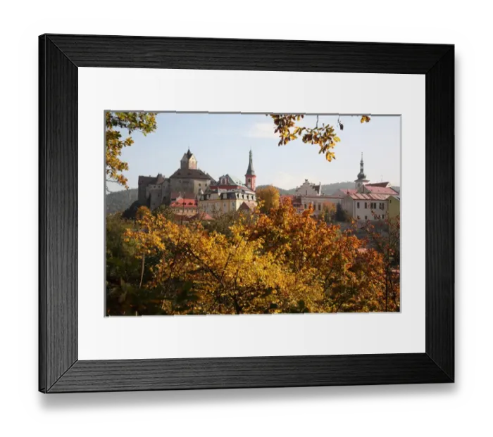 Framed Print : Europe, Czech Republic, West Bohemia, city of Loket. The view of Loket Castle Framed Print : Europe, Czech Republic, West Bohemia, city of Loket. The view of Loket Castle