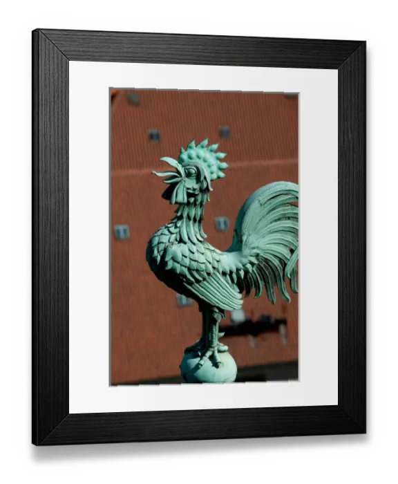 Framed Print : Copper rooster on roof of Saint Vituss Cathedral in Prague Castle, Prague, Czech Framed Print : Copper rooster on roof of Saint Vituss Cathedral in Prague Castle, Prague, Czech