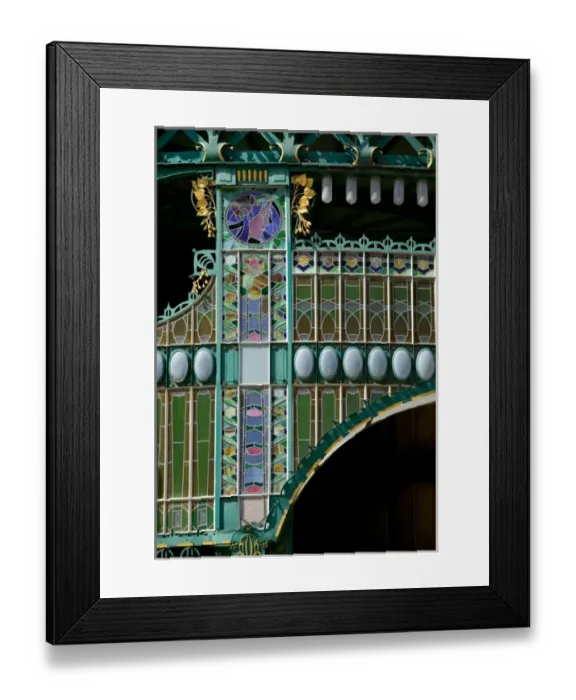 Framed Print : Exterior ornamentation on the Art Nouveau style Municipal House (theater), Prague Framed Print : Exterior ornamentation on the Art Nouveau style Municipal House (theater), Prague