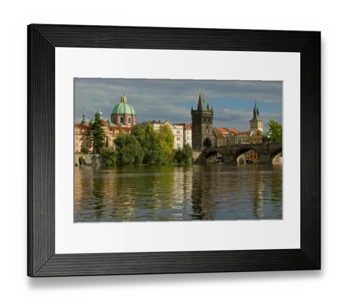 Framed Print : Charles Bridge and Old Town Bridge Tower, dome of the Church of Saint Francis, Vltava River Framed Print : Charles Bridge and Old Town Bridge Tower, dome of the Church of Saint Francis, Vltava River