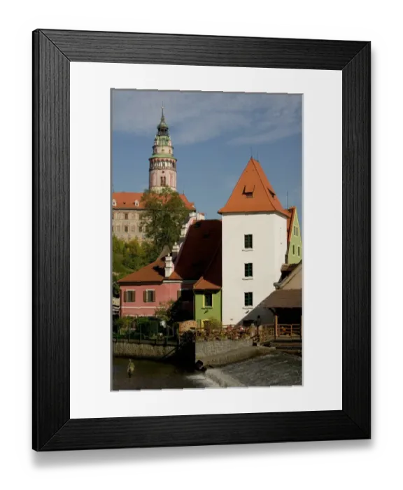 Framed Print : Chateau tower, Vltava River, Cesky Krumlov, Bohemia, Czeck Republic Framed Print : Chateau tower, Vltava River, Cesky Krumlov, Bohemia, Czeck Republic