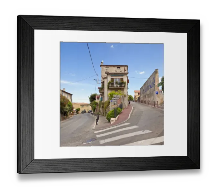 Framed Print : France, Provence, Vence. Traditional corner building. Credit as: Fred Lord  /  Jaynes