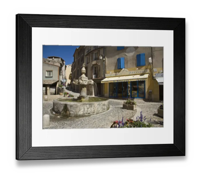 Framed Print : France, Provence, Valensole. The village is quiet during midday Framed Print : France, Provence, Valensole. The village is quiet during midday