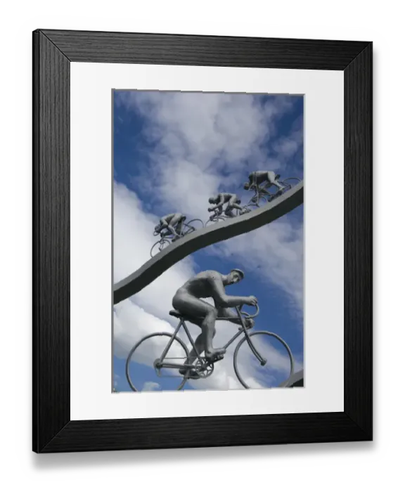 Framed Print : France, Aire des Pyrenees. Tour de France monument between Tarbes and Pau (aka Le Framed Print : France, Aire des Pyrenees. Tour de France monument between Tarbes and Pau (aka Le