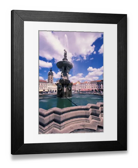 Framed Print : Europe, Czech Republic, Ceske Budejovice, fountain Framed Print : Europe, Czech Republic, Ceske Budejovice, fountain