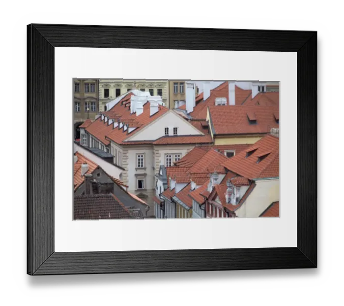Framed Print : Europe, Czech Republic, Prague, rooftops Framed Print : Europe, Czech Republic, Prague, rooftops