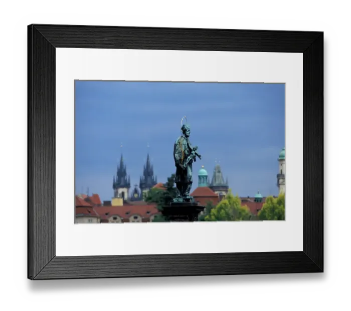 Framed Print : Europe, Czech Republic, Prague, monument and castle