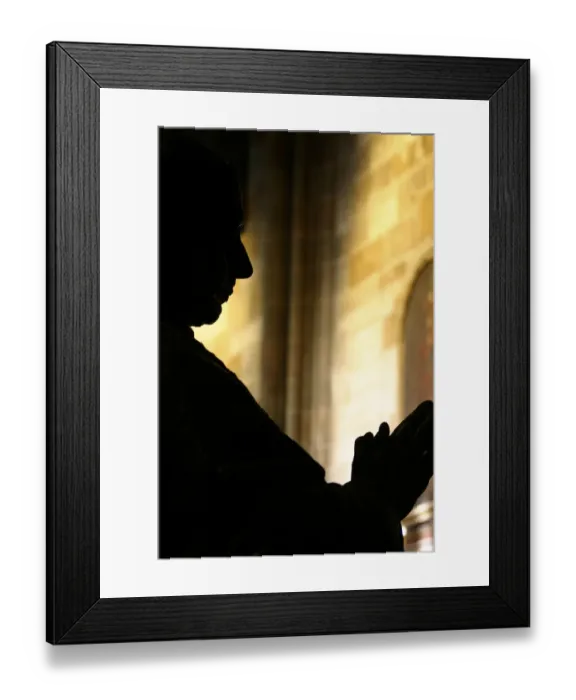 Framed Print : Prague, Czech Republic, Europe. Statue inside the castle cathedral