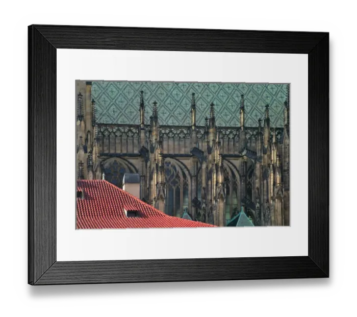 Framed Print : Architectural details of St. Vitus Cathedral within Prague Castle, Czech Republic Framed Print : Architectural details of St. Vitus Cathedral within Prague Castle, Czech Republic
