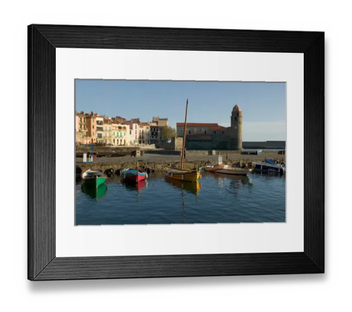 Framed Print : Collioure, Pyrenees-Orientales, Roussillon, Mediterranean, France Framed Print : Collioure, Pyrenees-Orientales, Roussillon, Mediterranean, France
