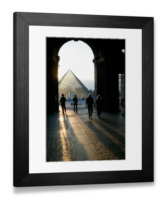 Framed Print : Sunset behind the Louvre Pyramid, Paris, France Framed Print : Sunset behind the Louvre Pyramid, Paris, France