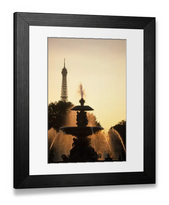 Framed Print : Place de la Concorde; fountain; Eiffel Tower; Paris; France Framed Print : Place de la Concorde; fountain; Eiffel Tower; Paris; France