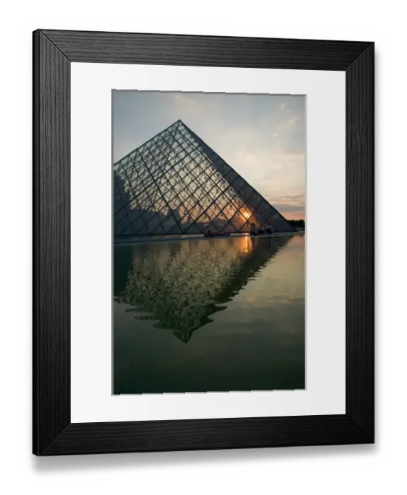 Framed Print : Louvre Pyramid at sunset, Paris, France Framed Print : Louvre Pyramid at sunset, Paris, France